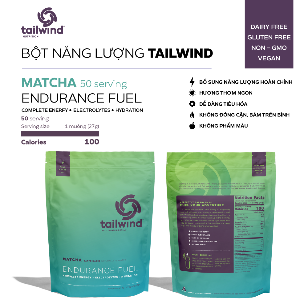  Bột Năng Lượng Tailwind Caffeinated Endurance Fuel - Gói 50 serving 