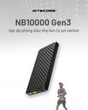  Sạc dự phòng vỏ Carbon siêu nhẹ Nitecore NB10000 Gen3 Power Bank 