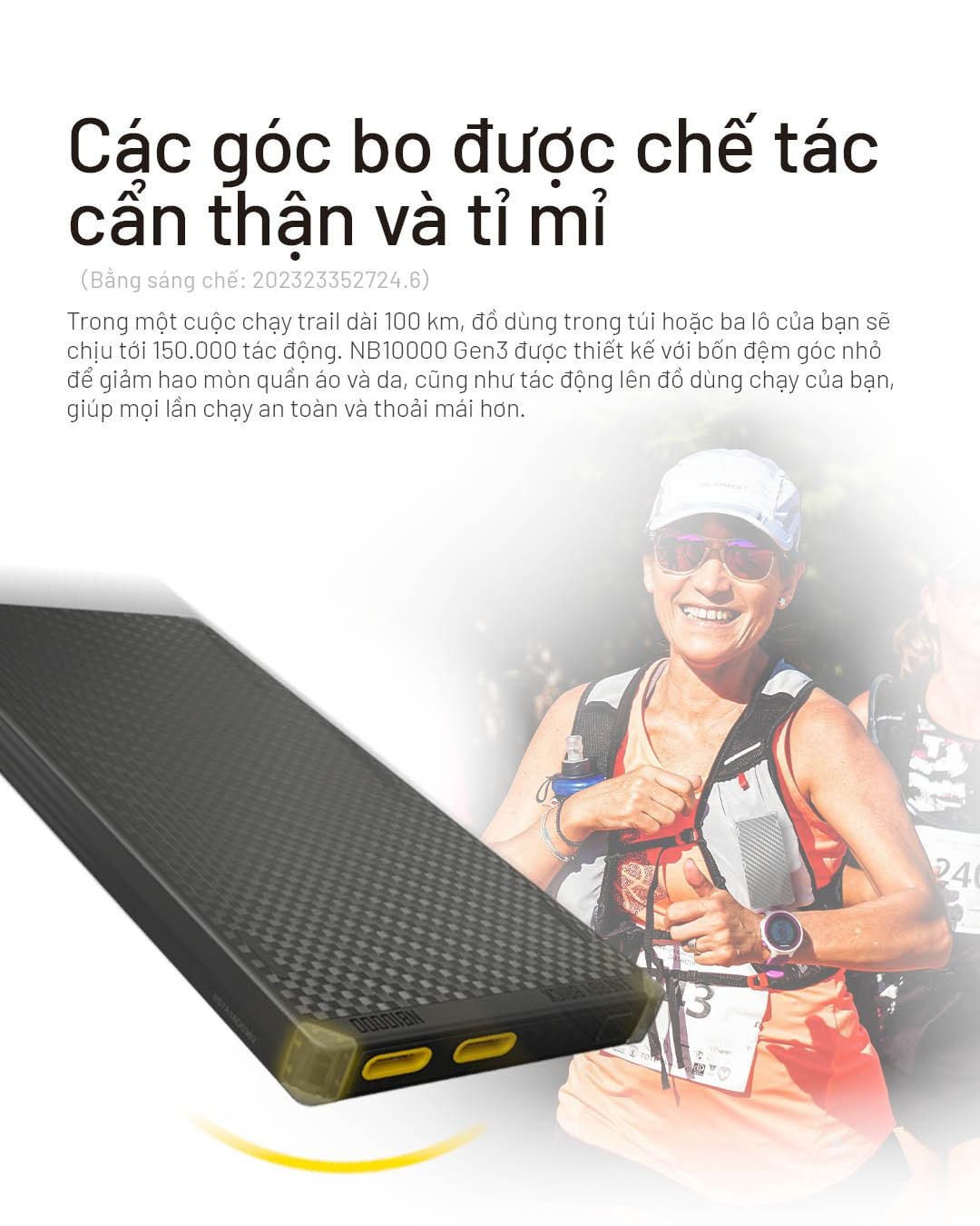  Sạc dự phòng vỏ Carbon siêu nhẹ Nitecore NB10000 Gen3 Power Bank 