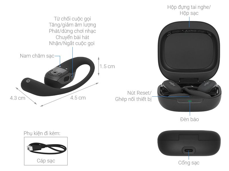  Tai Nghe Bluetooth TWS SHOKZ OPENFIT 2+ - Model T921 