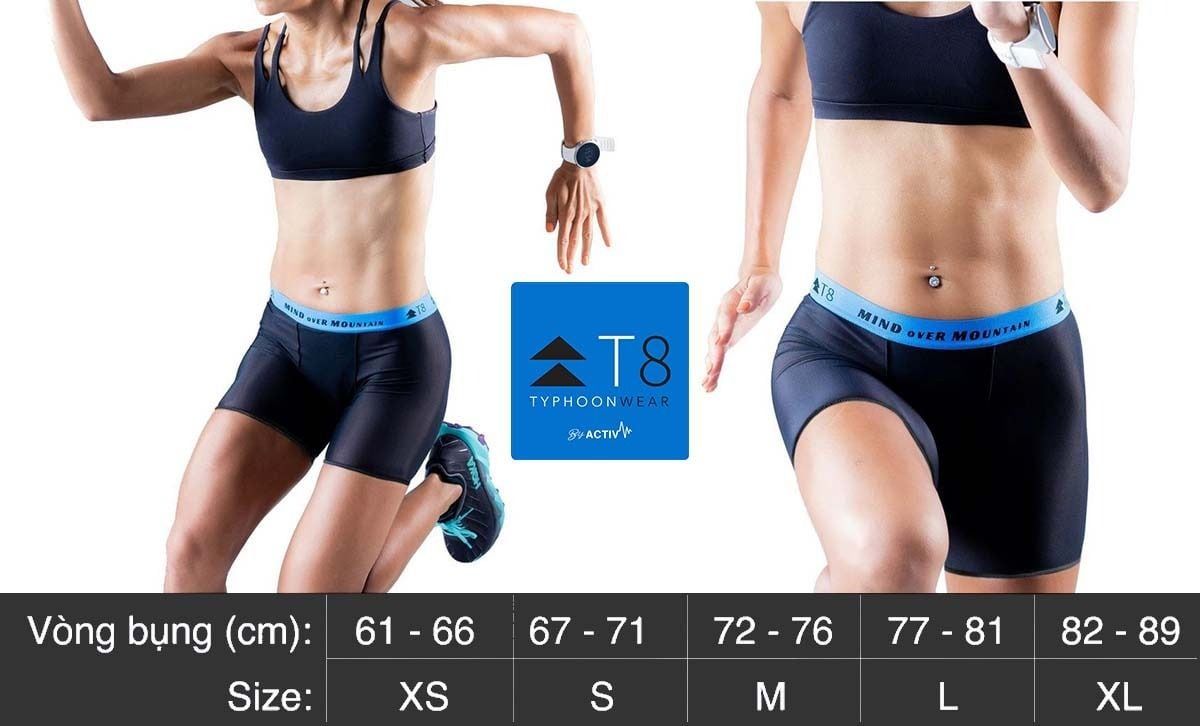  Quần Lót Chạy Bộ Nữ T8 Commandos Running - Màu Đen 