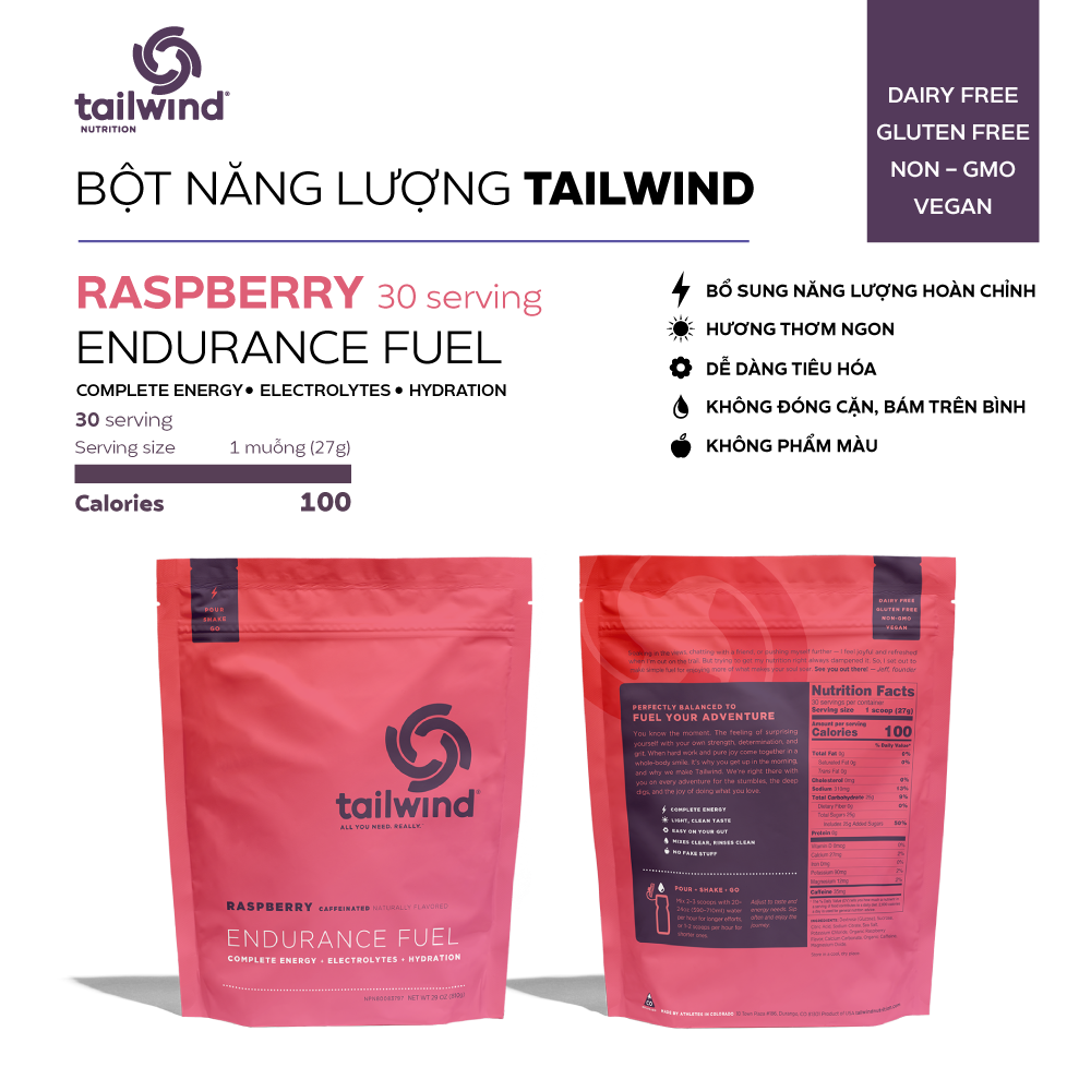  Bột Năng Lượng Tailwind Caffeinated Endurance Fuel - Túi 30serving 