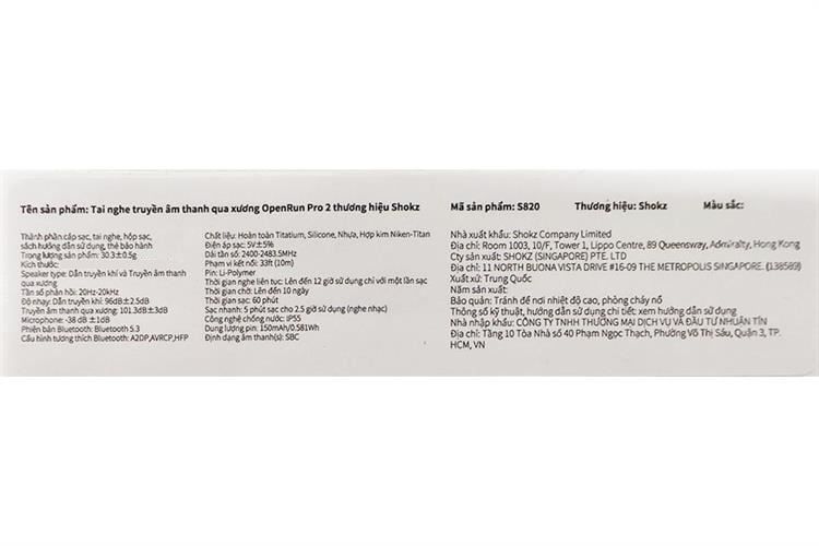  Tai Nghe Dẫn Truyền Xương Shokz Openrun Pro 2 S820 