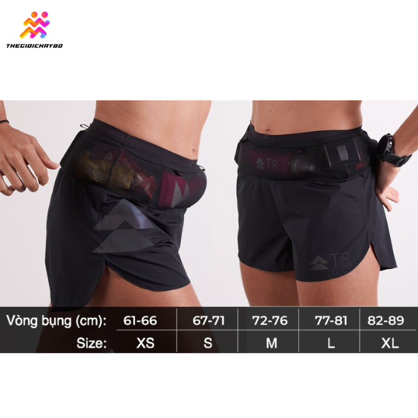  Quần Short Chạy Bộ Nữ T8 Sherpa Short - Màu Cực Quang (Aurora) 