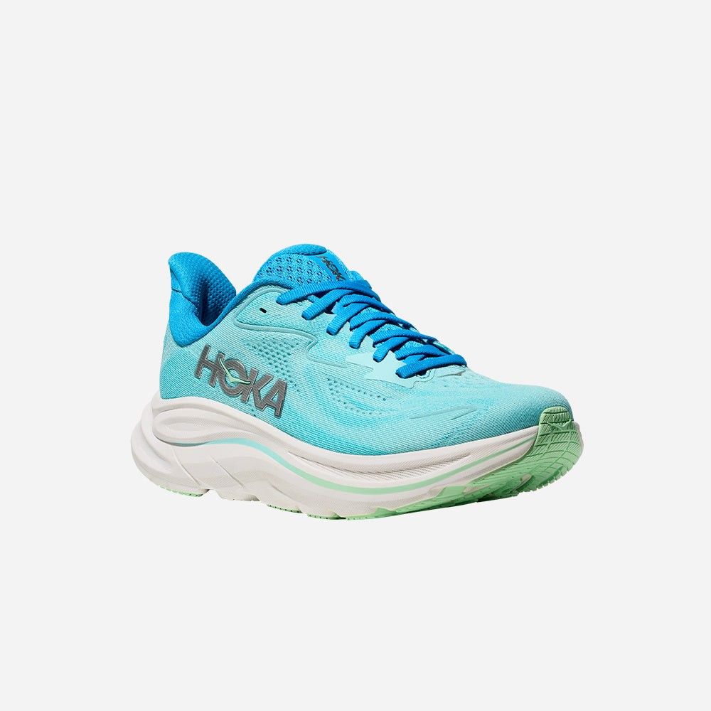  Giày Chạy Bộ Nữ Hoka Clifton 10 Wide - Màu Xanh Da Trời (Skyward Blue/Cielo Blue) - SS25 