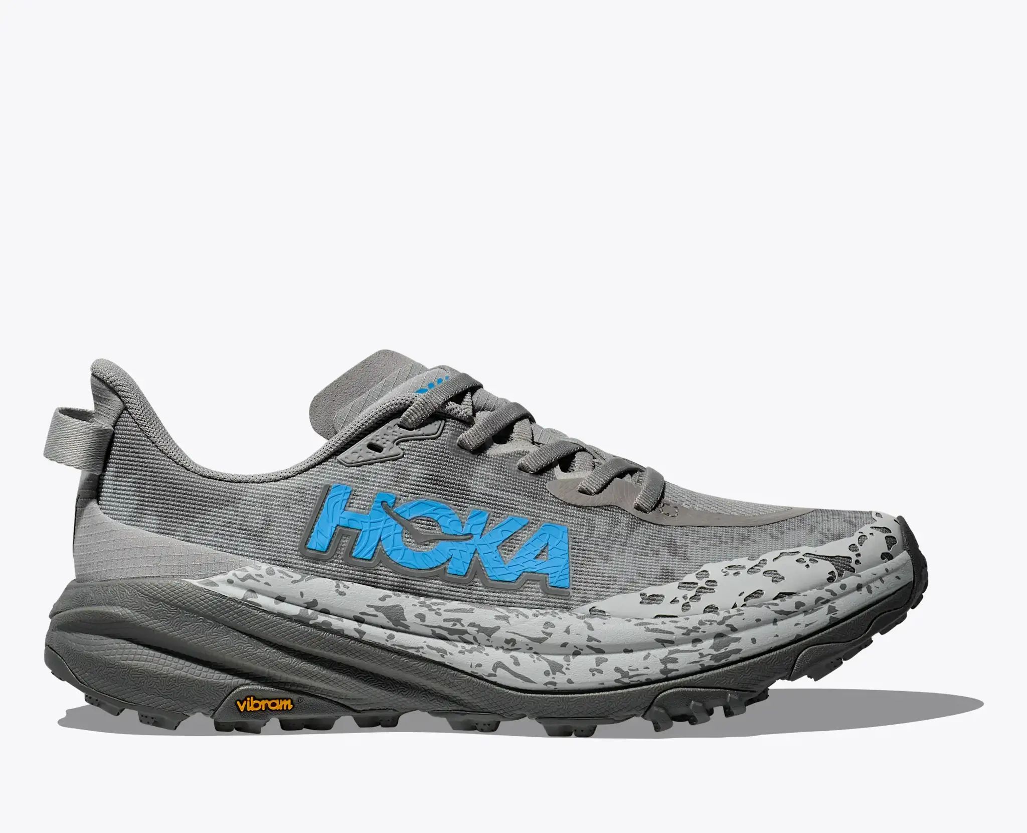  Giày Chạy Trail Nam Hoka Speedgoat 6 Wide - Màu Xám Nhạt 