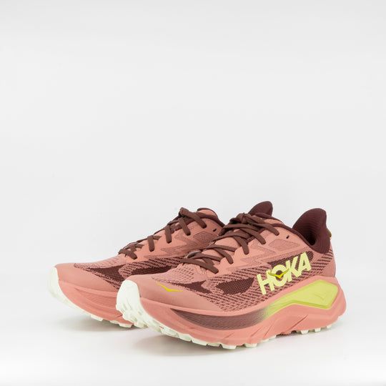  Giày Chạy Trail Nữ Hoka Challenger 8 Wide - Màu Hồng Nâu (Blush/Dark Cedar) 