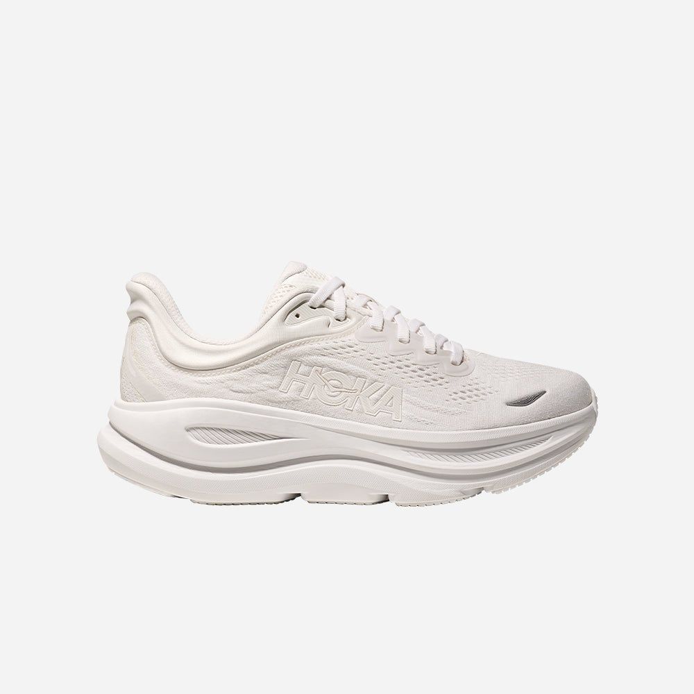  Giày Chạy Bộ Nam Hoka Bondi 9 - Màu Trắng Ngà 