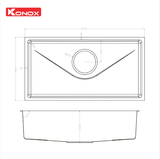 Chậu rửa bát Konox Tari 870SM – Thiết kế Nhật Bản sang trọng, bền đẹp cho căn bếp hiện đại