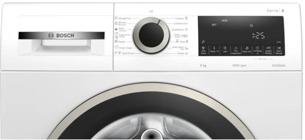 Bảng điều khiển của Máy Giặt Bosch WGA14400SG 9kg