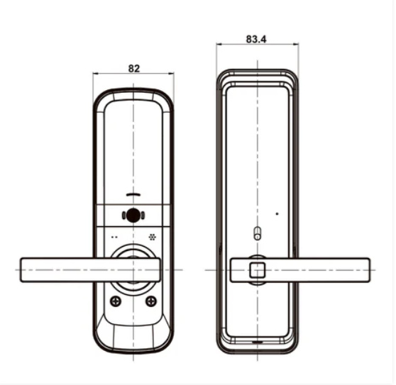 Kích thước Khóa điện tử Hafele ML2502B