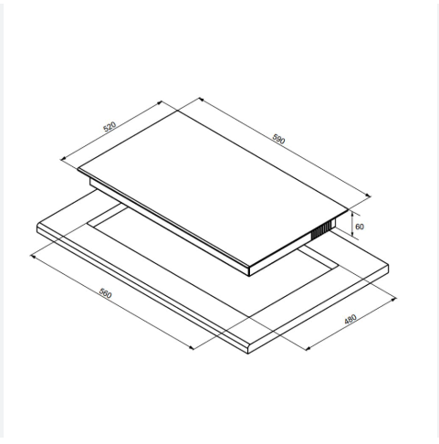 Kích thước Bếp Từ Hafele HC-I60371B 536.61.718