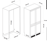 Tủ Lạnh Âm Kaff BI-555W Luxury – Multi Door 540L, Lắp Âm Toàn Phần