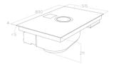 Bếp Kết Hợp Hút Mùi Elica NikolaTesla Switch Màu Trắng – Thiết Kế 2 Trong 1 Cao Cấp