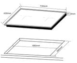 Bếp Từ 2 Vùng Nấu Hafele HC-I73242B 536.61.857 – Thiết Kế 73cm, Công Suất 4.8kW