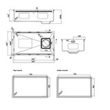 Chậu Rửa Bát 1 Hố Hafele HS26-SSN1S-7644 567.24.400 – Chậu 1 Hố Matt Nano 760mm