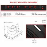 Hút Mùi Bosch DWB98IJ60I Serie 4 – Treo Tường 90cm Màu Đen