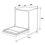 Máy Rửa Bát Hafele HDW-F601G 535.29.592 – 14 Bộ, Tự Động Mở Cửa