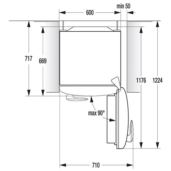 Kích thước của Tủ Lạnh Gorenje Retro ORB153C