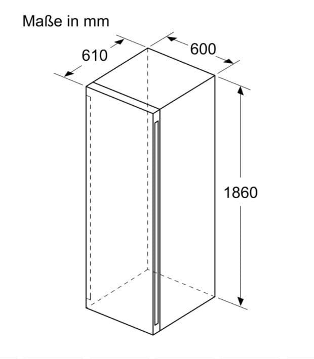 Kích thước tủ rượu Bosch KWK36ABGA