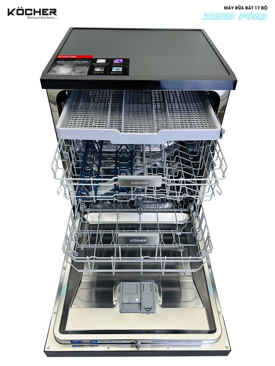 Nội thất bên trong Máy rửa bát Kocher X15B Pro
