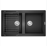 Chậu rửa bát Konox Phoenix Smart 860 Black | Đỉnh cao KERATEK⁺ đen tuyền sang trọng cho căn bếp hiện đại