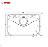 Chậu rửa bát Konox Tari Smart 7851 – Thiết kế Nhật Bản chống xước, tối ưu cho bếp hiện đại
