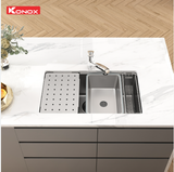 Chậu rửa bát Konox Dekor 8044SU – Thiết kế workstation thông minh, tối ưu mọi thao tác trong bếp