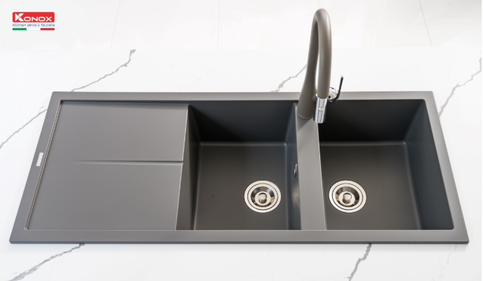 Chậu rửa bát Konox Livello Smart 1160 Grey
