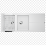 Chậu rửa bát Konox Livello Smart 1160 White Silver – Thiết kế tinh tế nâng tầm không gian bếp