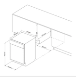 Máy Rửa Bát Malloca MDW14-7713AD – Âm Tủ Hoàn Toàn, AutoDoor, 14 Bộ Chén Đĩa