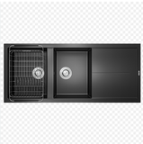 Chậu rửa bát Konox Livello Smart 1160 Black – Thiết kế đen sang trọng cho căn bếp hiện đại