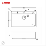 Chậu rửa bát Konox STELO 790 – Nâng tầm góc bếp với thiết kế Turkey Sink tinh giản đầy tiện nghi