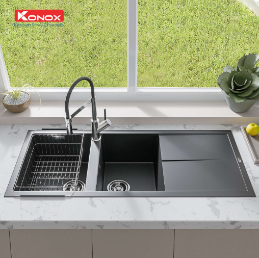 Chậu rửa bát Konox Livello Smart 1160 Black
