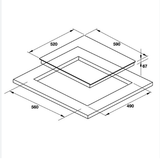 Bếp Điện 3 Vùng Nấu Hafele HC-R603P 536.01.741 – Thiết Kế Châu Âu, Điều Khiển Cảm Ứng Hiện Đại