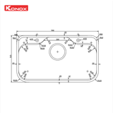 Chậu rửa bát Konox Tari Smart 9051 – Thiết kế Nhật Bản chống xước, sang trọng cho bếp hiện đại