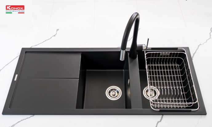 Chậu rửa bát Konox Livello Smart 1160 Black