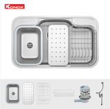 Chậu rửa bát Konox Dekor 8048SU – Chậu workstation cao cấp tối ưu không gian bếp hiện đại