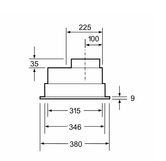 Ảnh thông số lắp đặt của Hút Mùi Âm Tủ Bosch DHL755BM