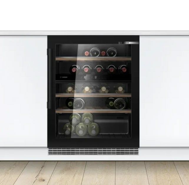 Tủ rượu vang Bosch KUW21AHG0 lắp âm tủ 60cm – 2 vùng nhiệt, mặt kính sang trọng – Kitchen King