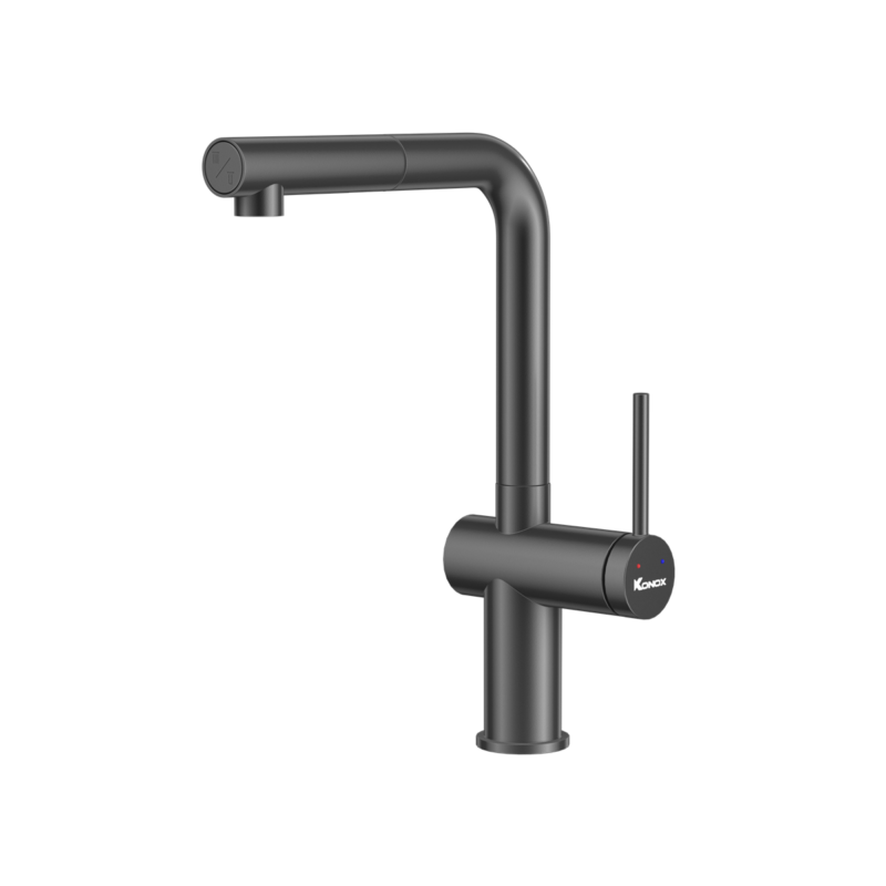 Vòi Rửa Bát Konox Stream Smart Gun Metal được phân phối chính hãng tại Kitchen King