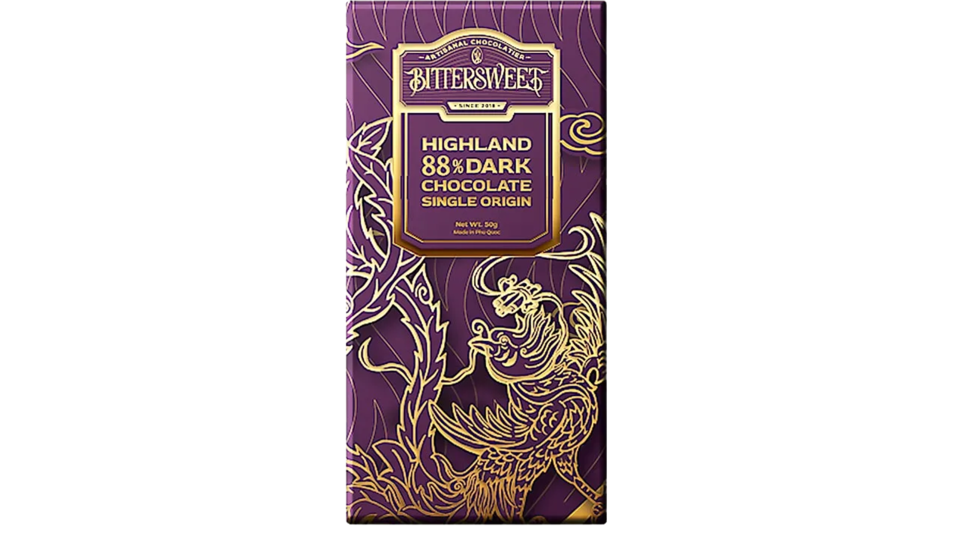  Socola Bittersweet - Socola Đen Vị Tây Nguyên Nguyên Bản 88% (Phụng) - 50gr 