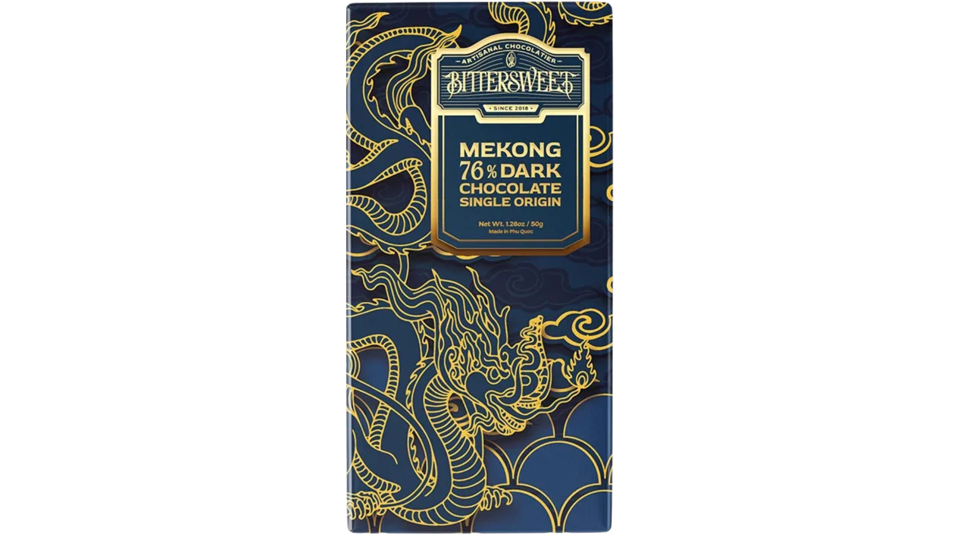  Socola Bittersweet - Socola Đen Vị Mê-Kông Nguyên Bản 76% (Long) - 50gr 