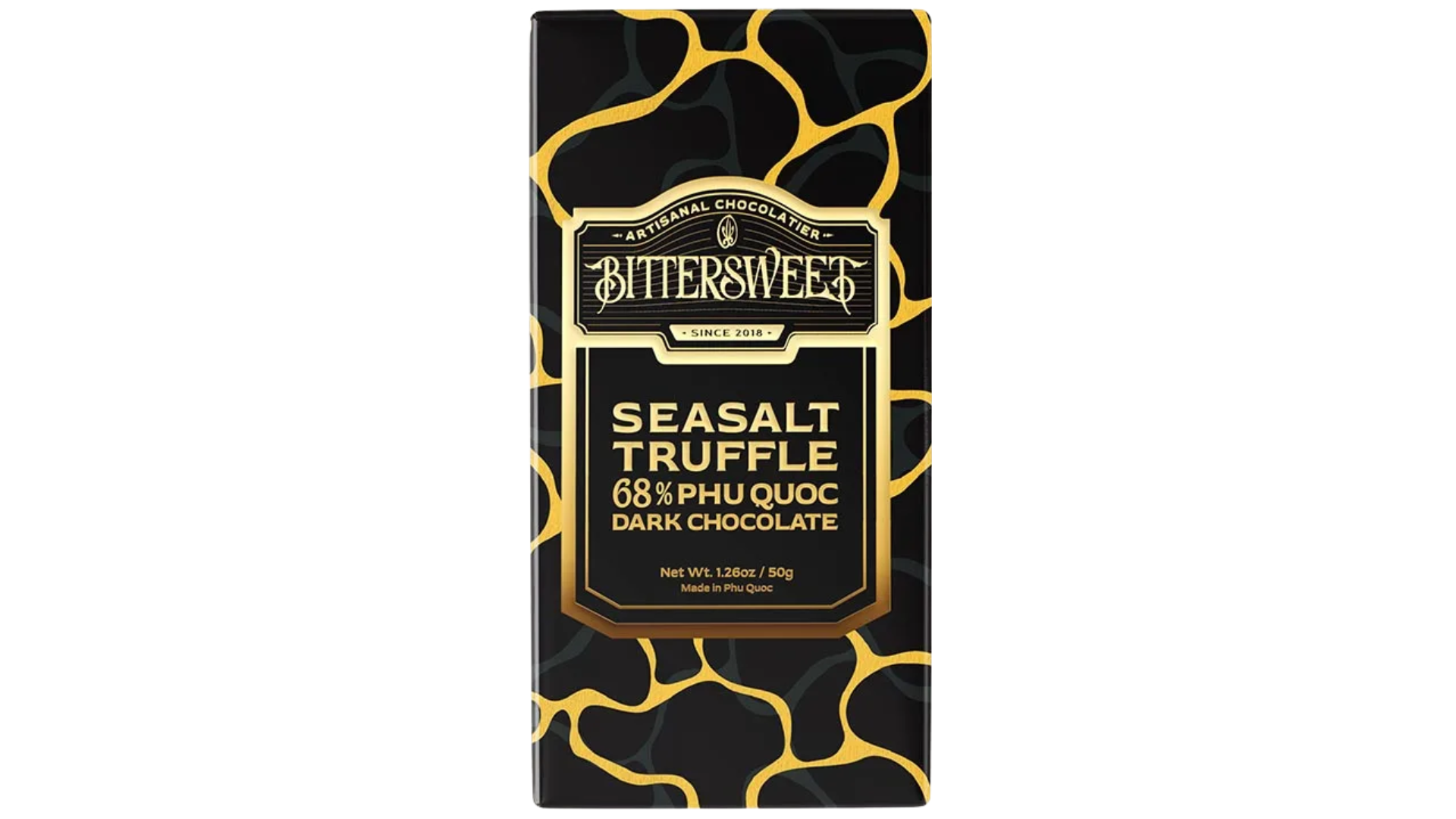  Socola Bittersweet - Socola Đen Vị Muối Phú Quốc Và Nấm Truffle 68% - 50gr 