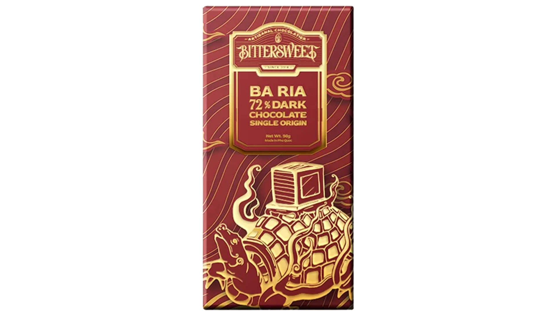  Socola Bittersweet - Socola Đen Vị Bà Rịa Nguyên Bản 72% (Quy) - 50gr 