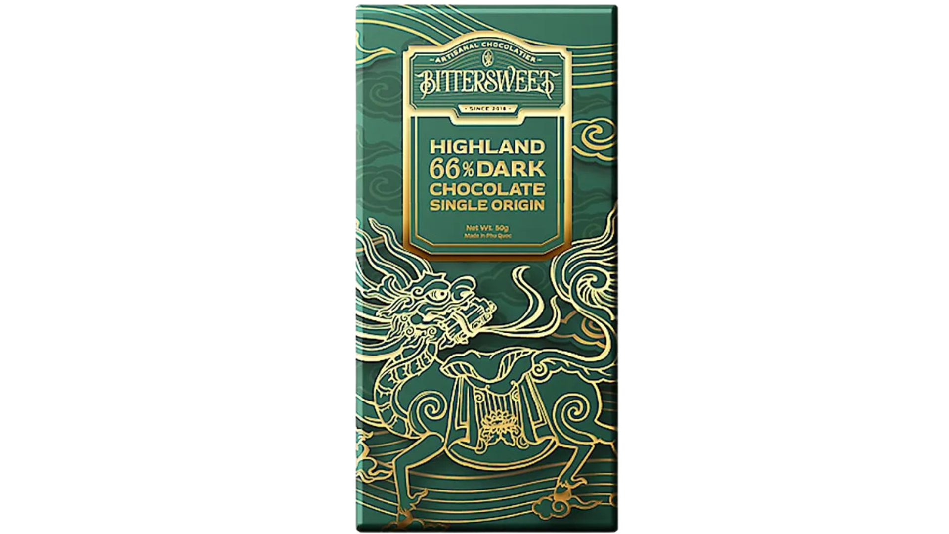  Socola Bittersweet - Socola Đen Vị Tây Nguyên Nguyên Bản 66% (Lân) - 50gr 