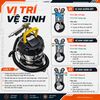 Máy bắn trấu vệ sinh buồng đốt - họng nạp xả dùng cho xe máy và ô tô