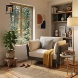  Ghế sofa đơn nhỏ gọn DT58 Mixco phối màu vải nỉ xám đẹp 