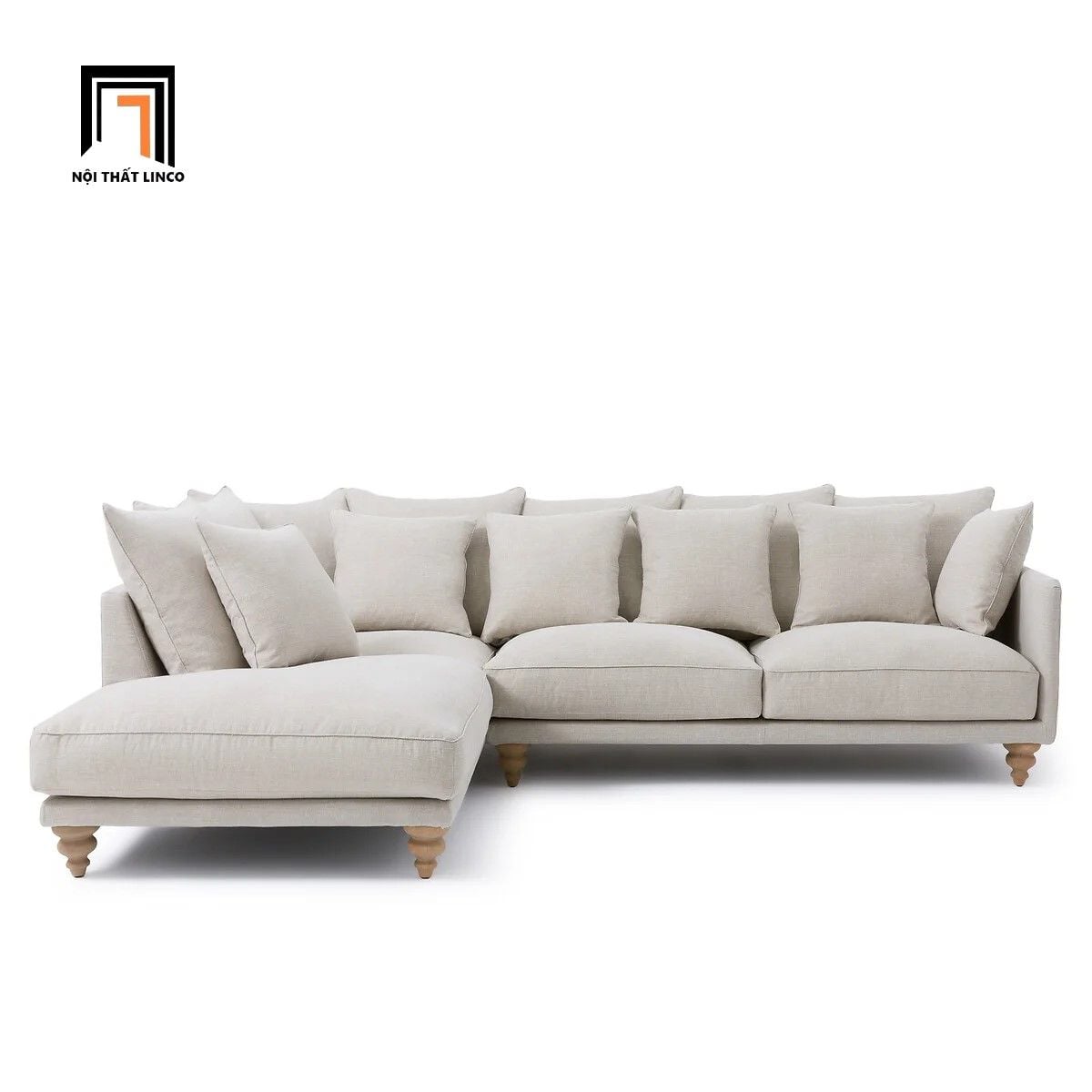  Ghế sofa góc L GT58 Lazare 2m4 x 1m6 phong cách cổ điển 