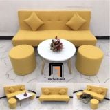 Bộ ghế sofa bed giường thông minh GBL1 1m7 vàng chanh nhỏ gọn 